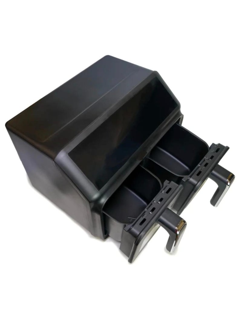 Minda Double Basket Air Fryer 9L 4.5L + 4.5L Digital Touch Oil-Free Hot Air Fryer with Visual Window & Automatic Mixing Dual Zone Multi-Function Roast Bake Grill Fry - Image 3